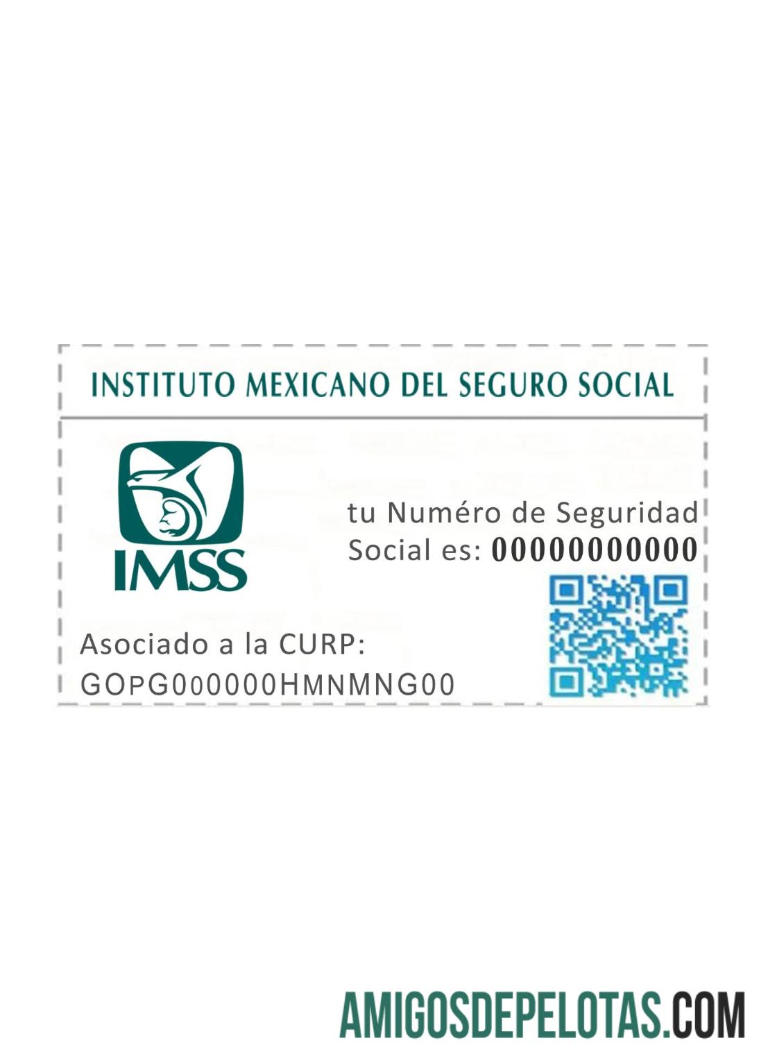 Cartão NSS do México amostra